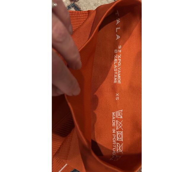 TALA Seamless Leggings XS Burnt Orange Ribbed Sculpting Activewear Pants - Picture 2 of 3